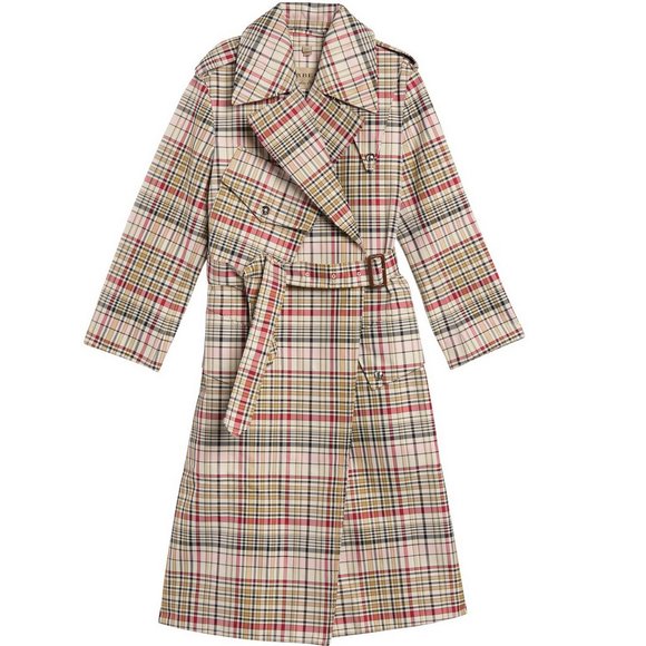 NWT Burberry Check Rain Jacket Trench Coat - Picture 1 of 16